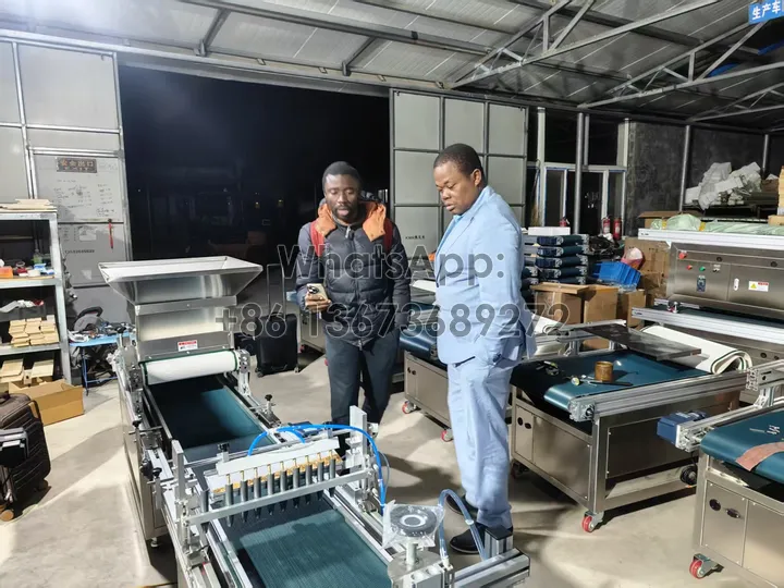 Benin clients visiting nursery machine factory